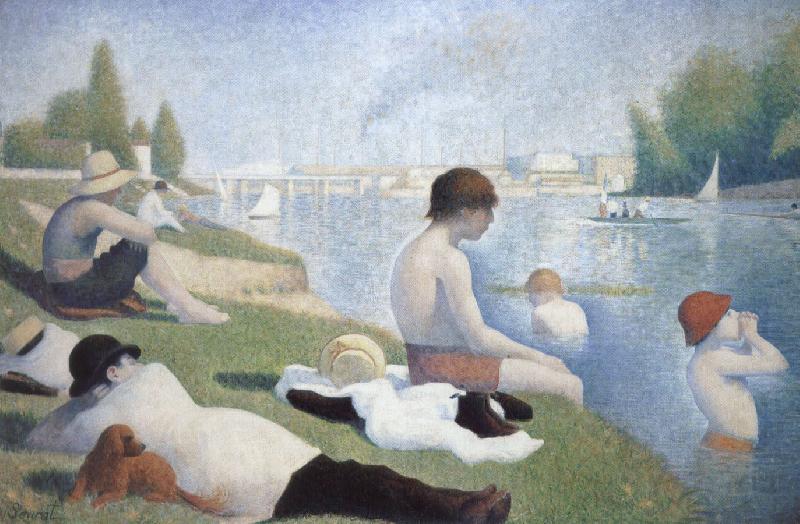 Georges Seurat batbers at asnieres china oil painting image